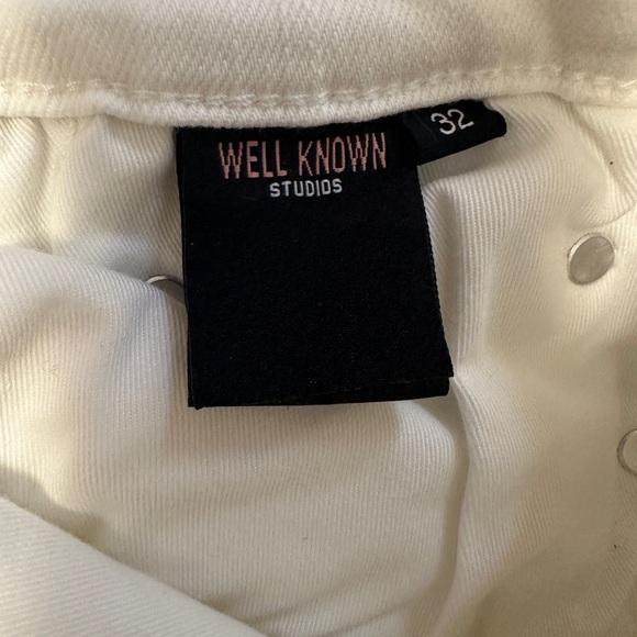 Well Known Studios The Dean Street Slim Fit Jeans White 32 - Picture 9 of 14